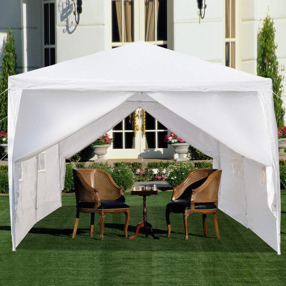 Carpa de Fiesta Exterior 10x6m Myoihomora Impermeable Blanca