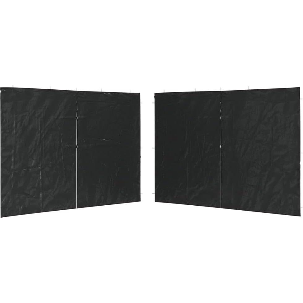 Enhance Outdoor Events with Party Tent Sidewall Set, Water-Resistant, Easy Installation with Zipper and Hook Fasteners, Anthracite