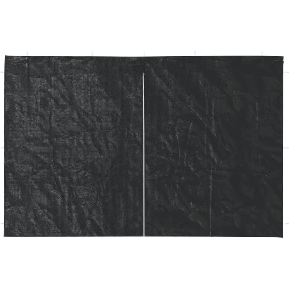 Enhance Outdoor Events with Party Tent Sidewall Set, Water-Resistant, Easy Installation with Zipper and Hook Fasteners, Anthracite