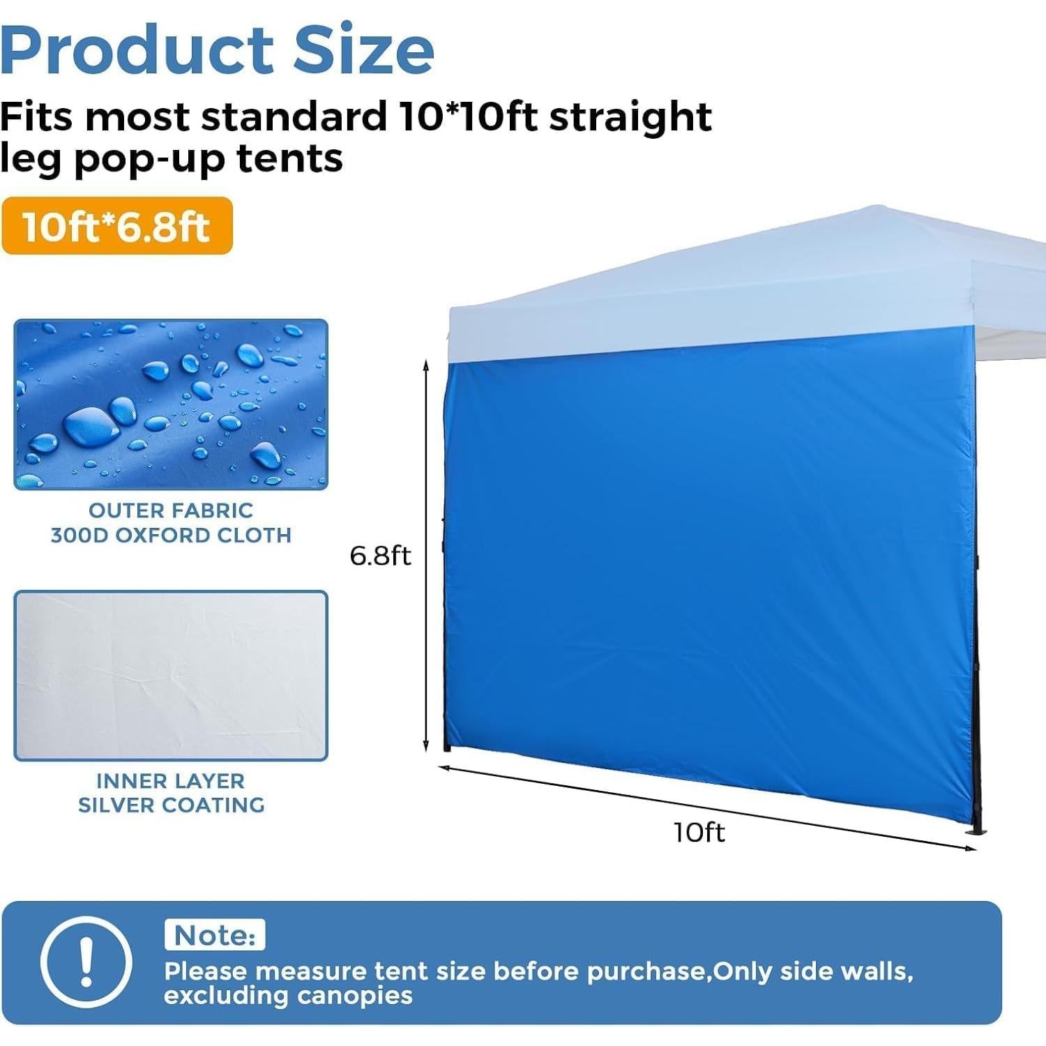 Paredes Laterales de Canopy Birodeko 3 Pcs 3.05x3.05m Impermeables