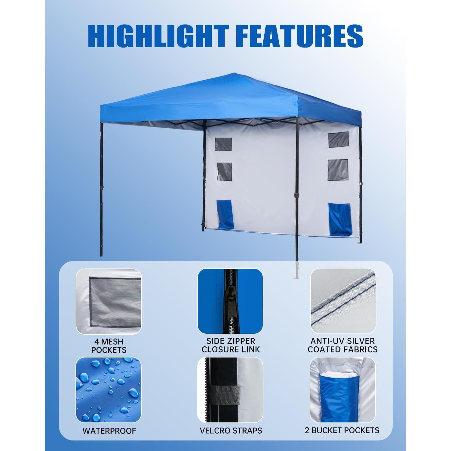 Paredes Laterales de Canopy Birodeko 3 Pcs 3.05x3.05m Impermeables