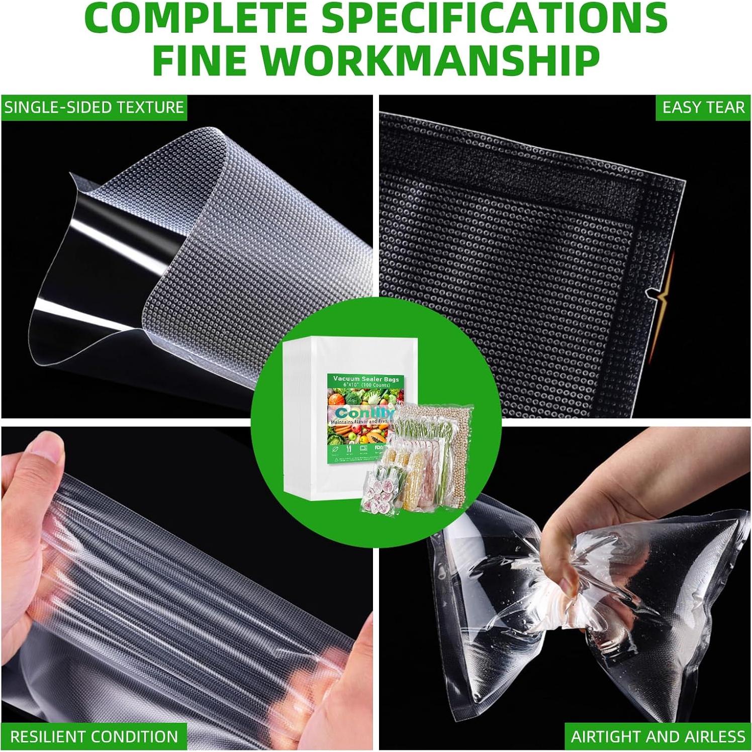 Bolsas de Sellado al Vacío Conilly 100 Unidades 15x25 cm