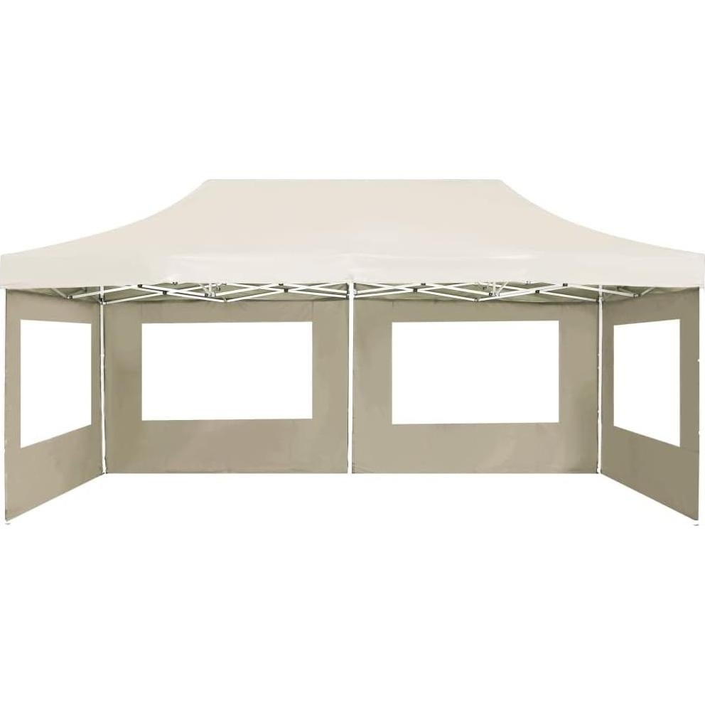 Elegant Folding Party Tent for Outdoor Gatherings, Waterproof and Durable, BBQs and Family Events, Cream 19.7'x9.8'