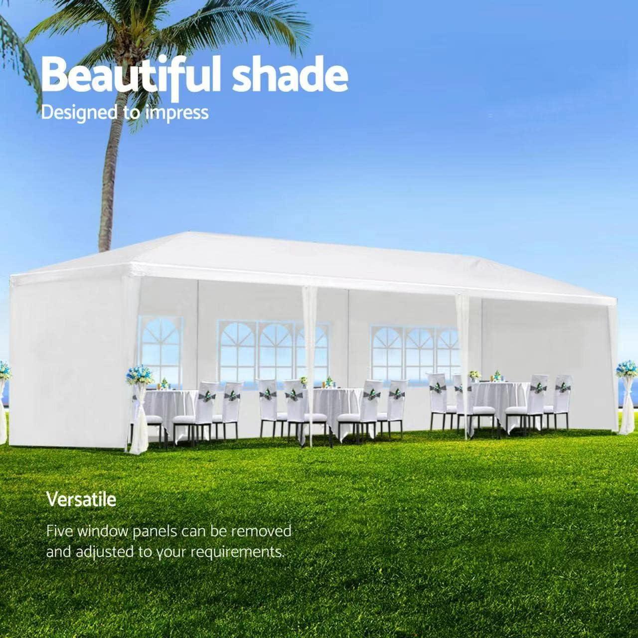 Create Memorable Events with 10x30' Wedding Party Canopy Tent, 5 Removable Sidewalls, Waterproof Design, Outdoor Gatherings