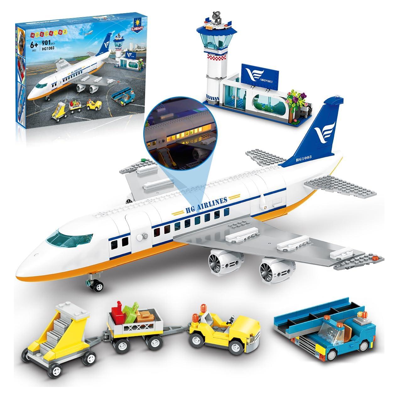 HOGOKIDS Conjunto de Bloques de Construcción Avión 901 PCS