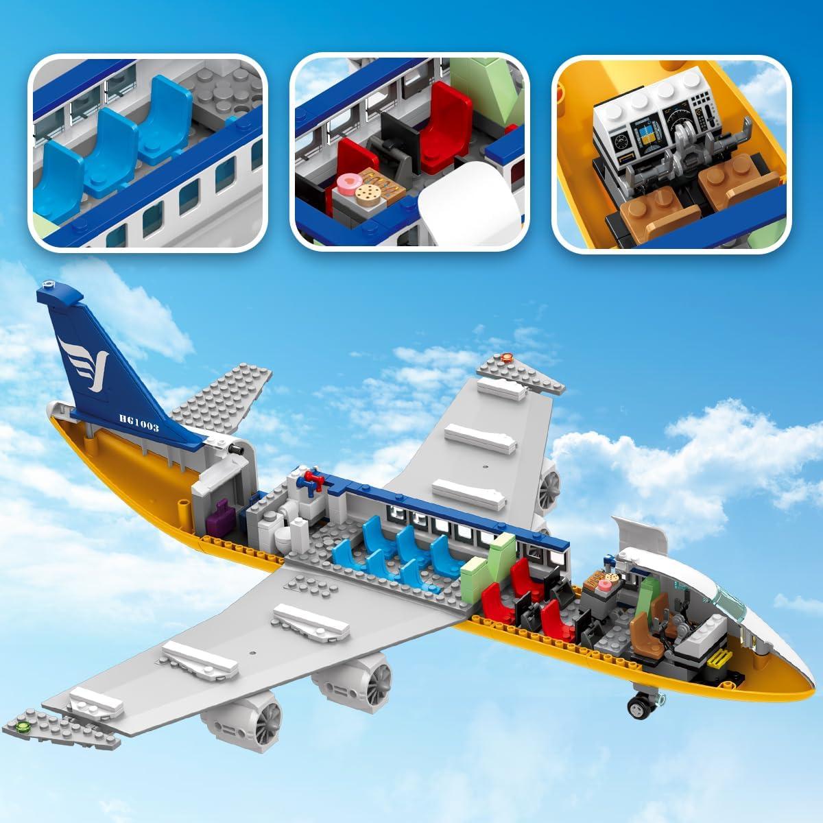 HOGOKIDS Conjunto de Bloques de Construcción Avión 901 PCS