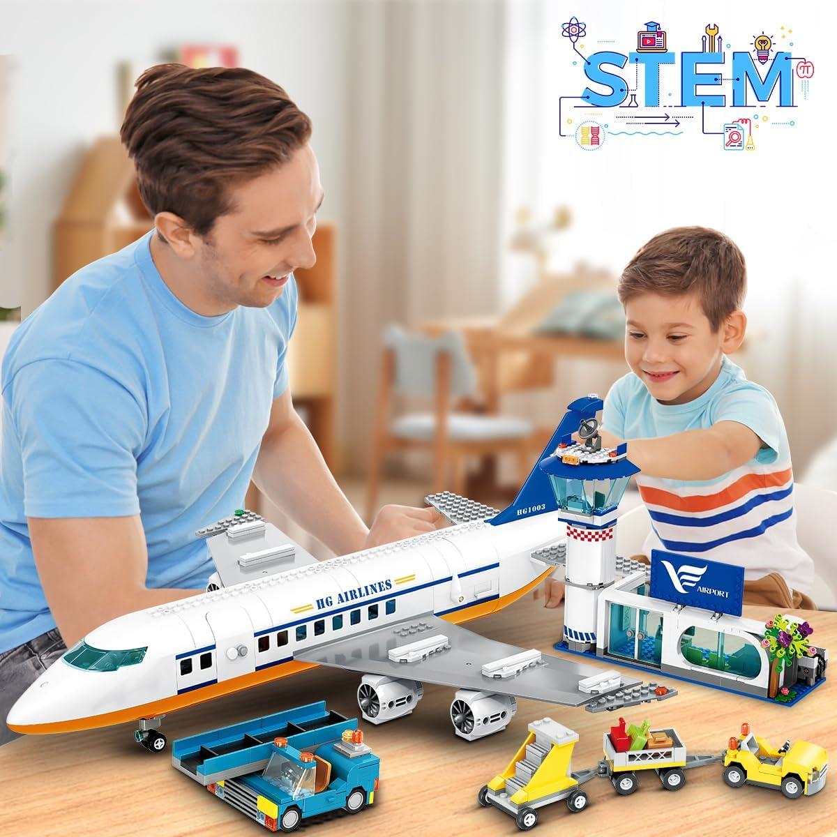HOGOKIDS Conjunto de Bloques de Construcción Avión 901 PCS