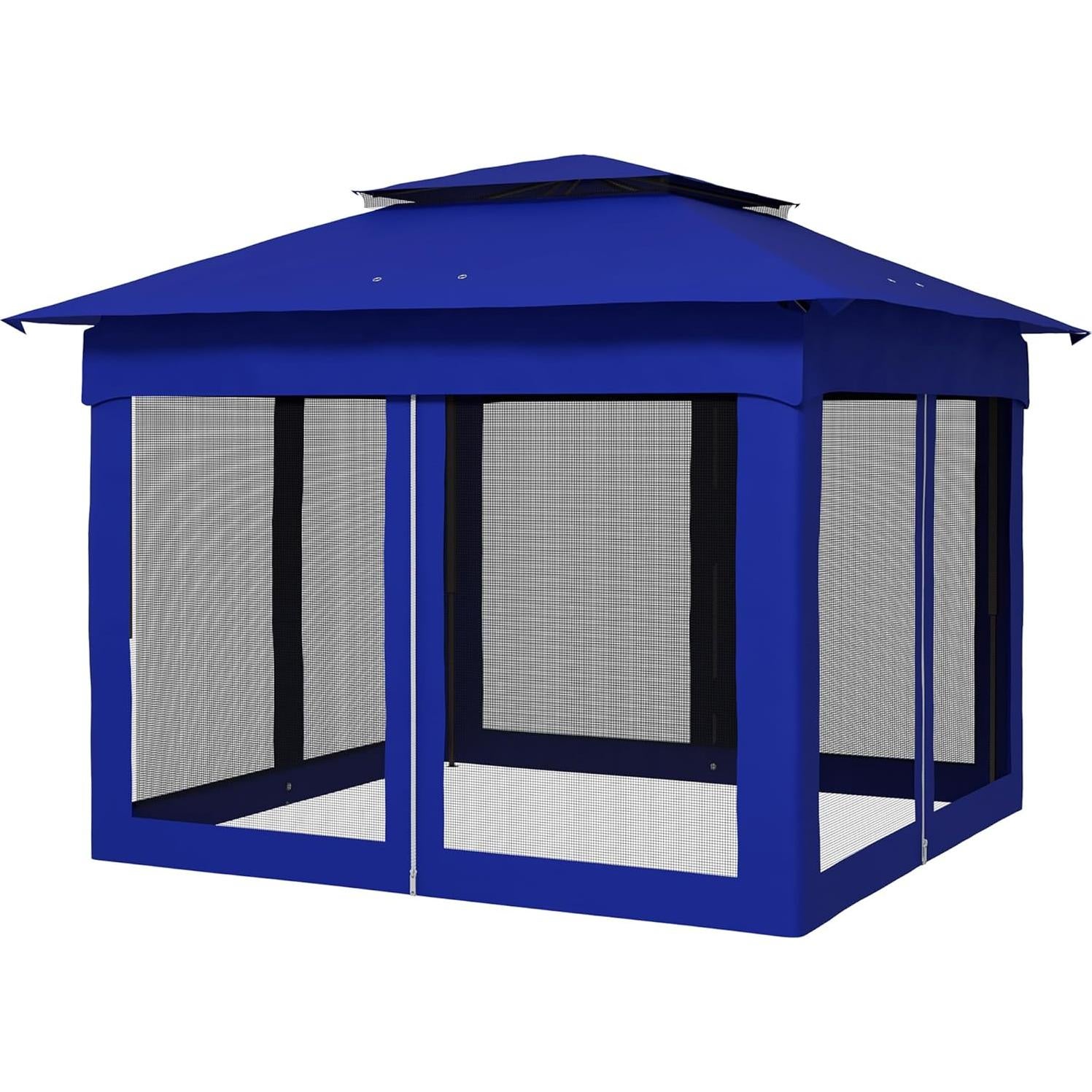 Carpa Plegable 3.05x3.05m SeeTruth para Patio Exterior Azul