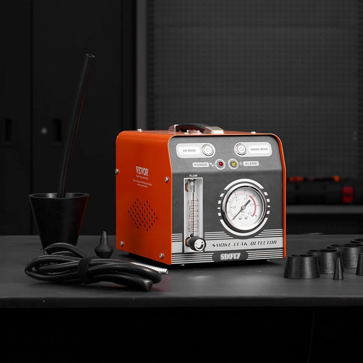 Detector de Fugas de Humo VEVOR SD317 con Medidor de Flujo