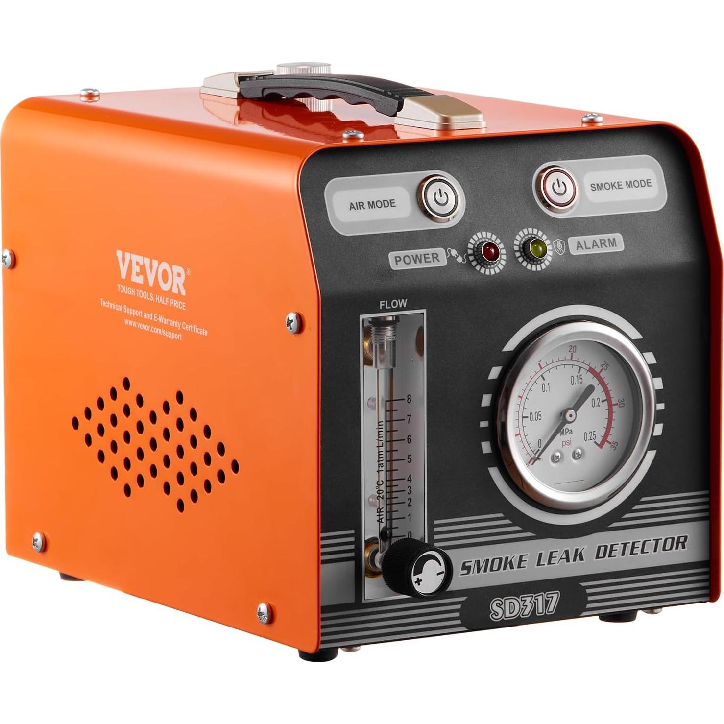 Detector de Fugas de Humo VEVOR SD317 con Medidor de Flujo