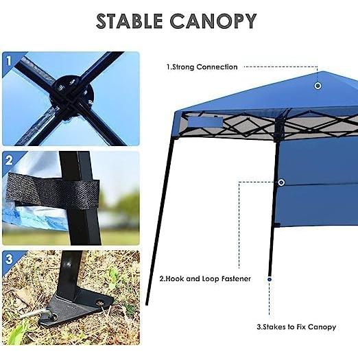 Carpa Plegable Fireflowery 2.13m x 2.13m, Ligera y Compacta