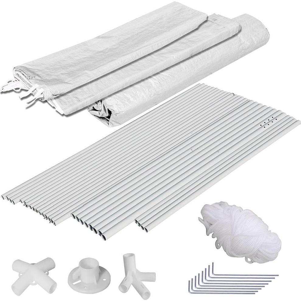 Carpa de Patio 3x3 m AW Blanca con Paredes Desmontables