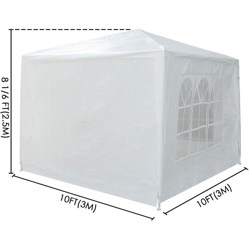 Carpa de Patio 3x3 m AW Blanca con Paredes Desmontables