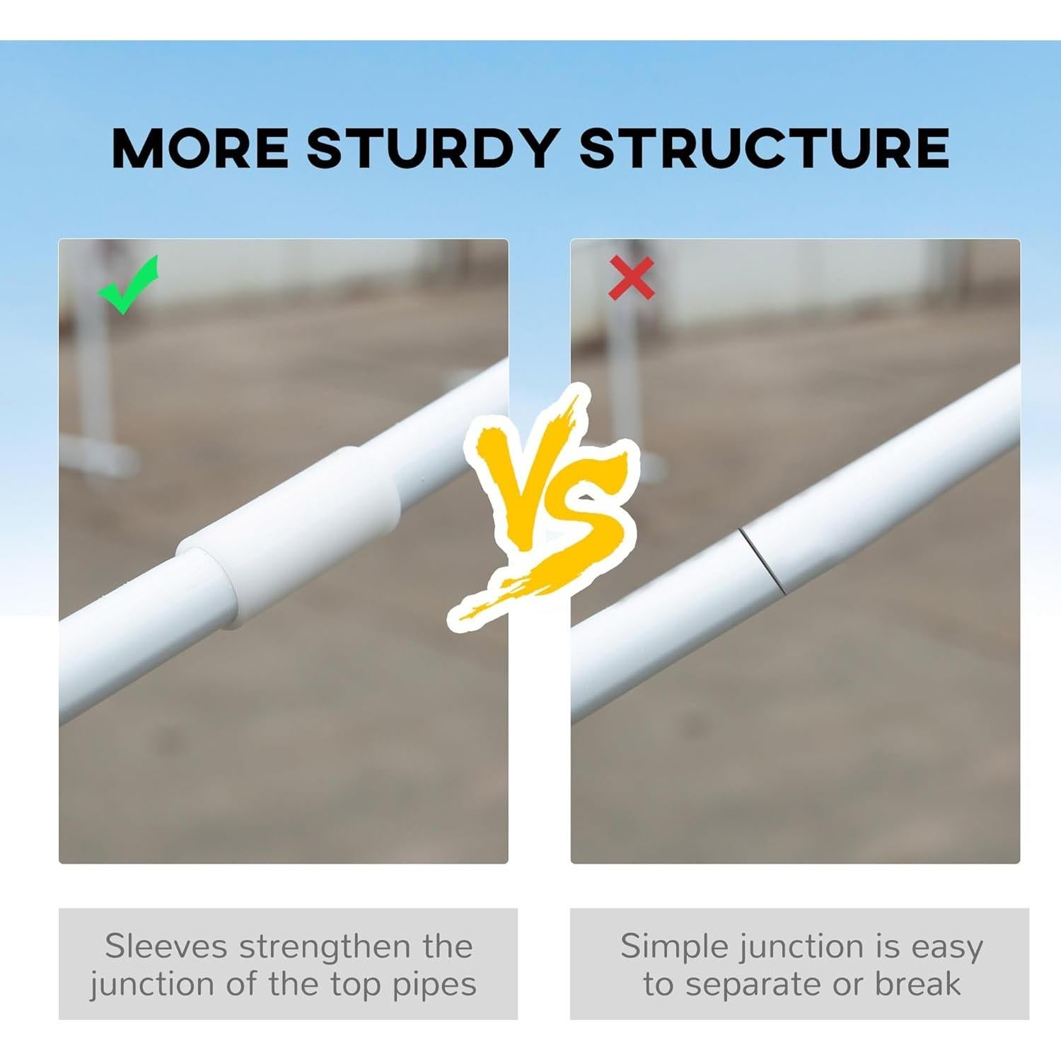 Carpa de Fiesta Agnixnaf 8 Paredes Malla Desmontables 850x286cm