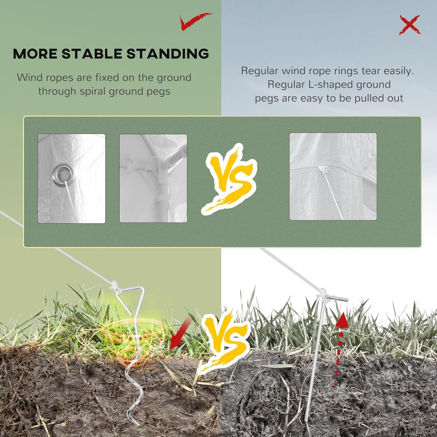 Carpa de Fiesta Agnixnaf 8 Paredes Malla Desmontables 850x286cm