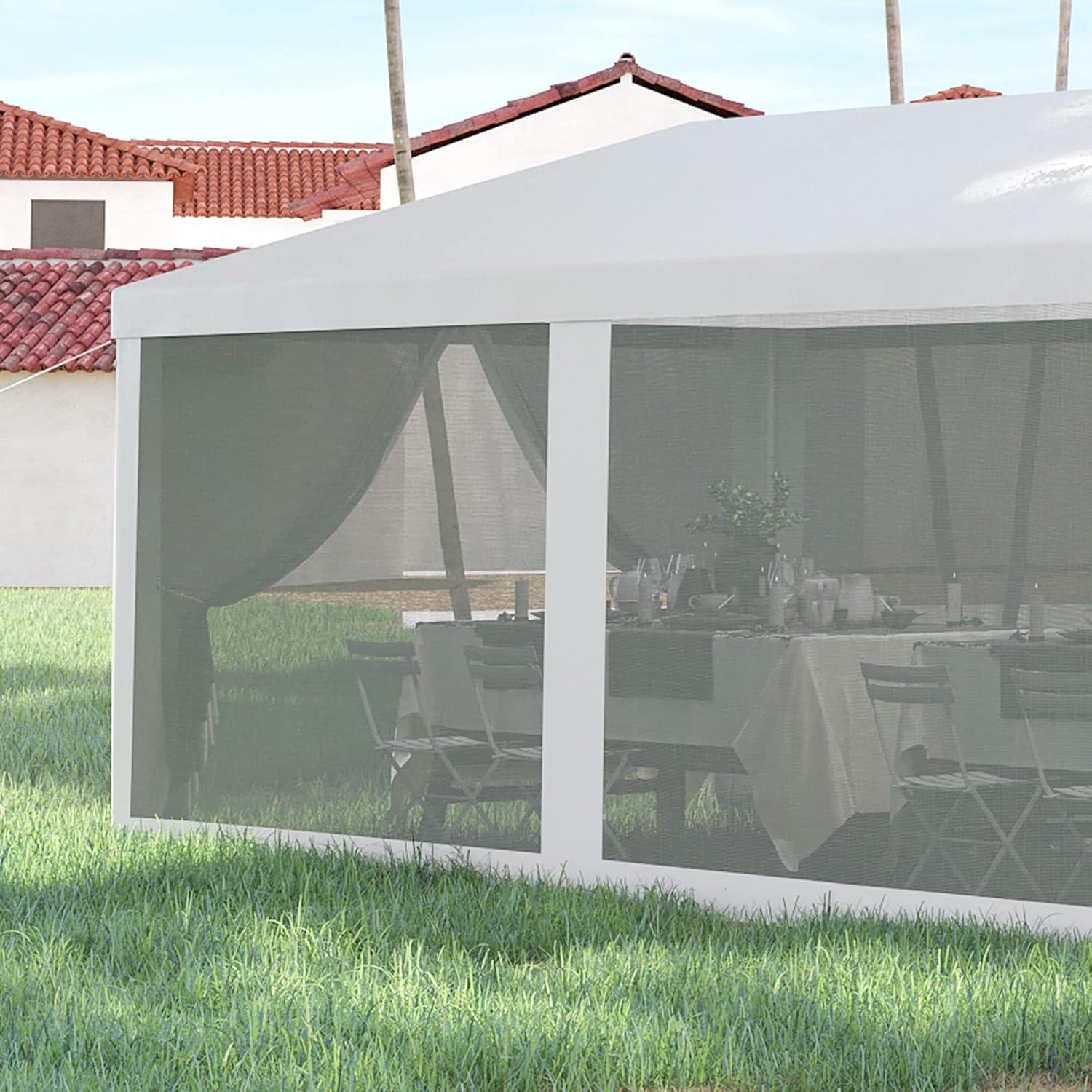 Carpa de Fiesta Agnixnaf 8 Paredes Malla Desmontables 850x286cm