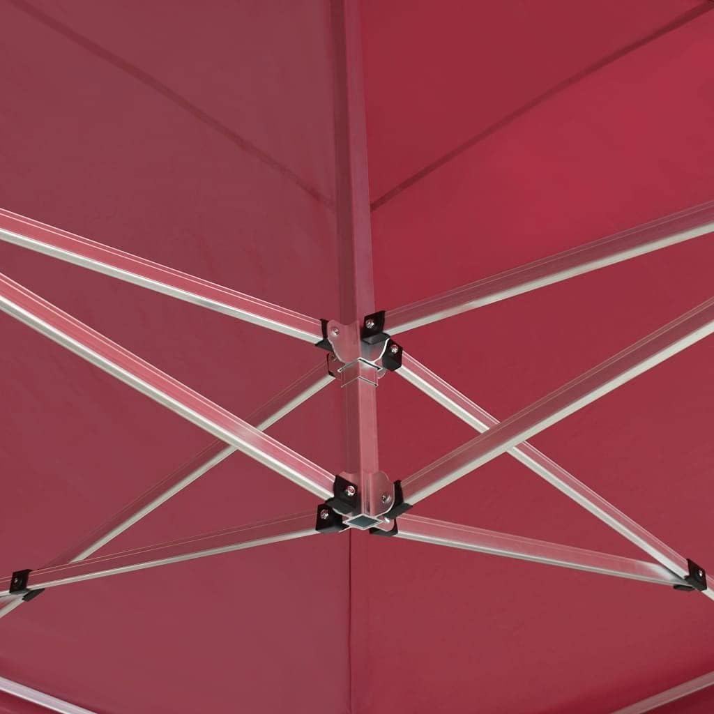 Professional Folding Party Tent Aluminum 19.7'x9.8' Wine Red,Elegant Party Tent Water-Resistant Sunshade Shelter for Outdoor Events Canopies, Gazebos & Pergolas, Outdoor Structures