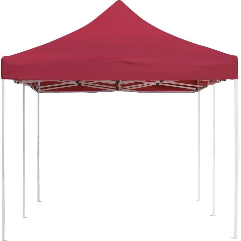 Professional Folding Party Tent Aluminum 19.7'x9.8' Wine Red,Elegant Party Tent Water-Resistant Sunshade Shelter for Outdoor Events Outdoor Living, Patio Furniture & Accessories