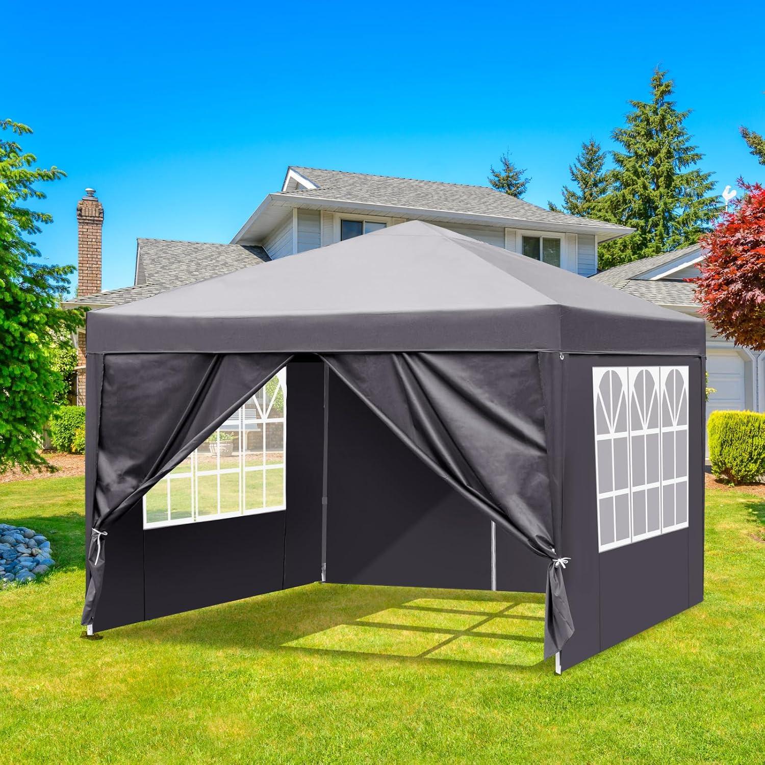 Carpa Canopy 3x3m JHengShop con Paredes Laterales y Bolsa