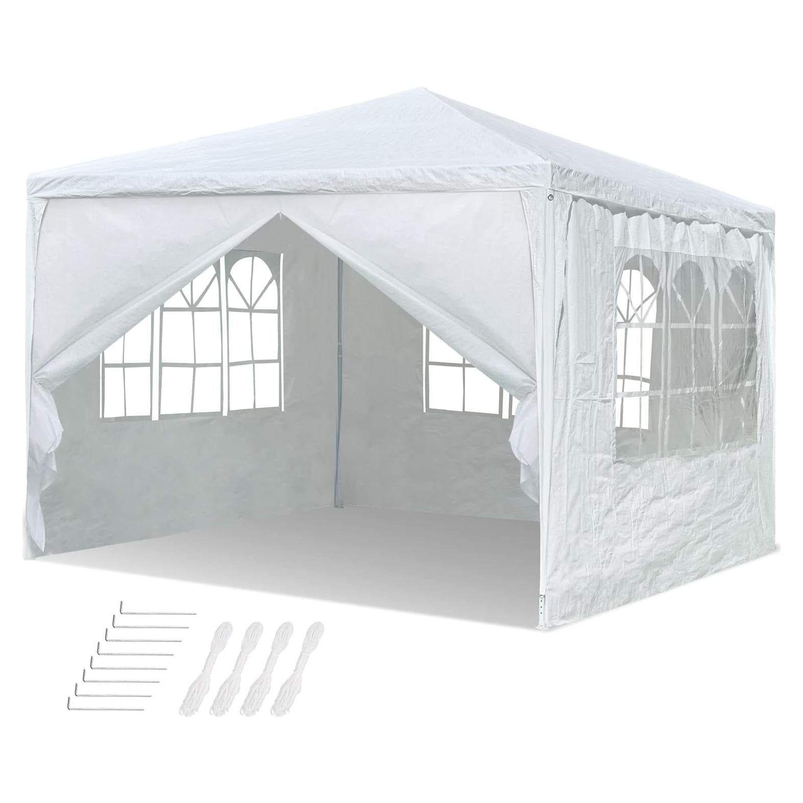 Carpa de Boda Yescom 3.05x3.05 m Blanca con Paredes Removibles