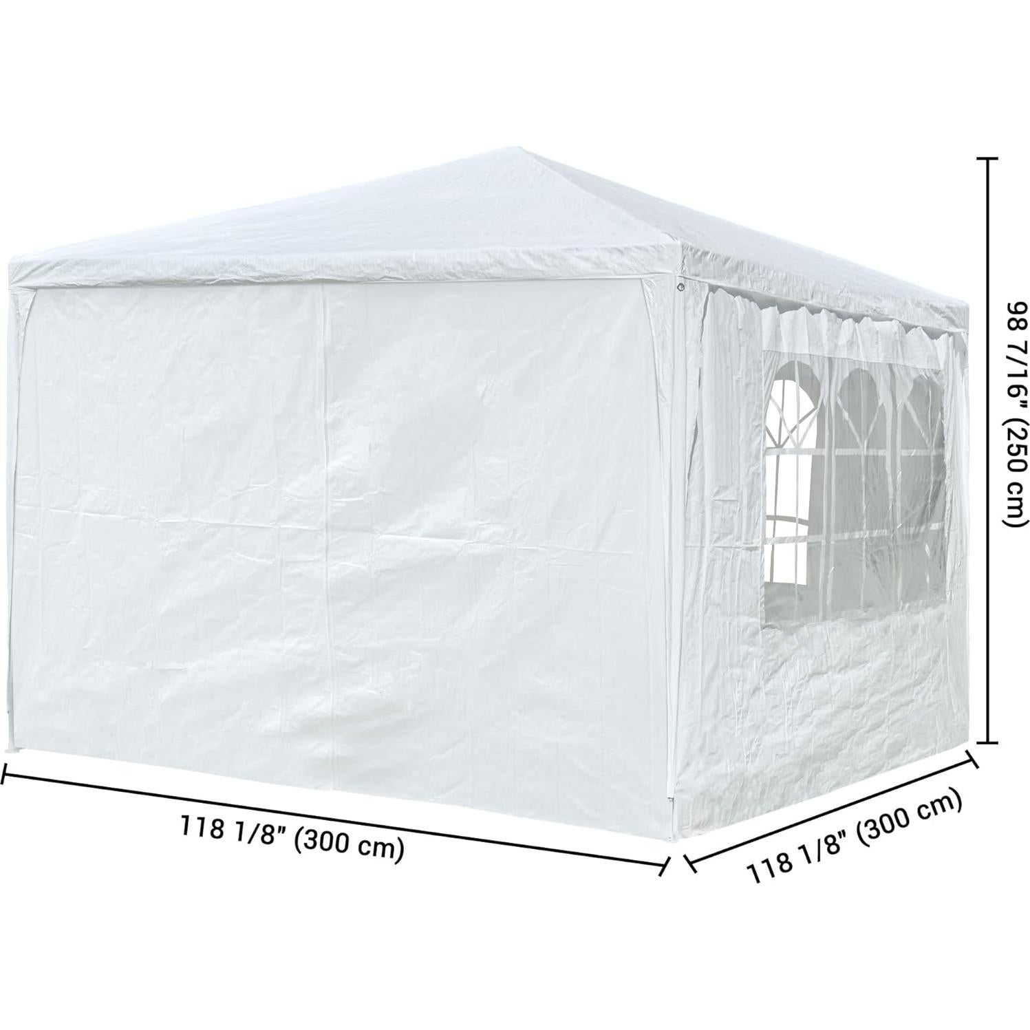 Carpa de Boda Yescom 3.05x3.05 m Blanca con Paredes Removibles