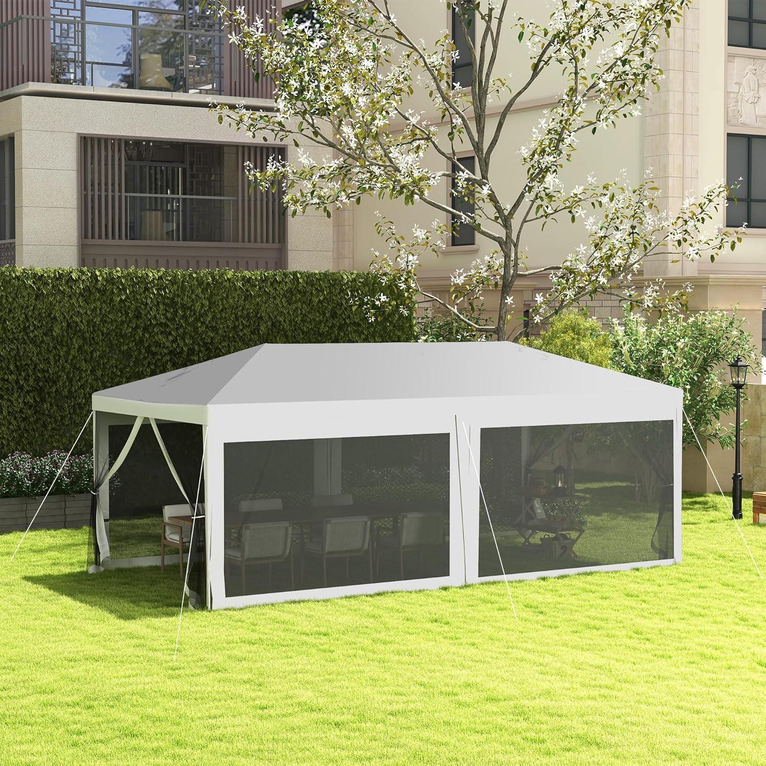 Carpa de Fiesta 5.84 m x 2.95 m SeeTruth con Paredes Removibles