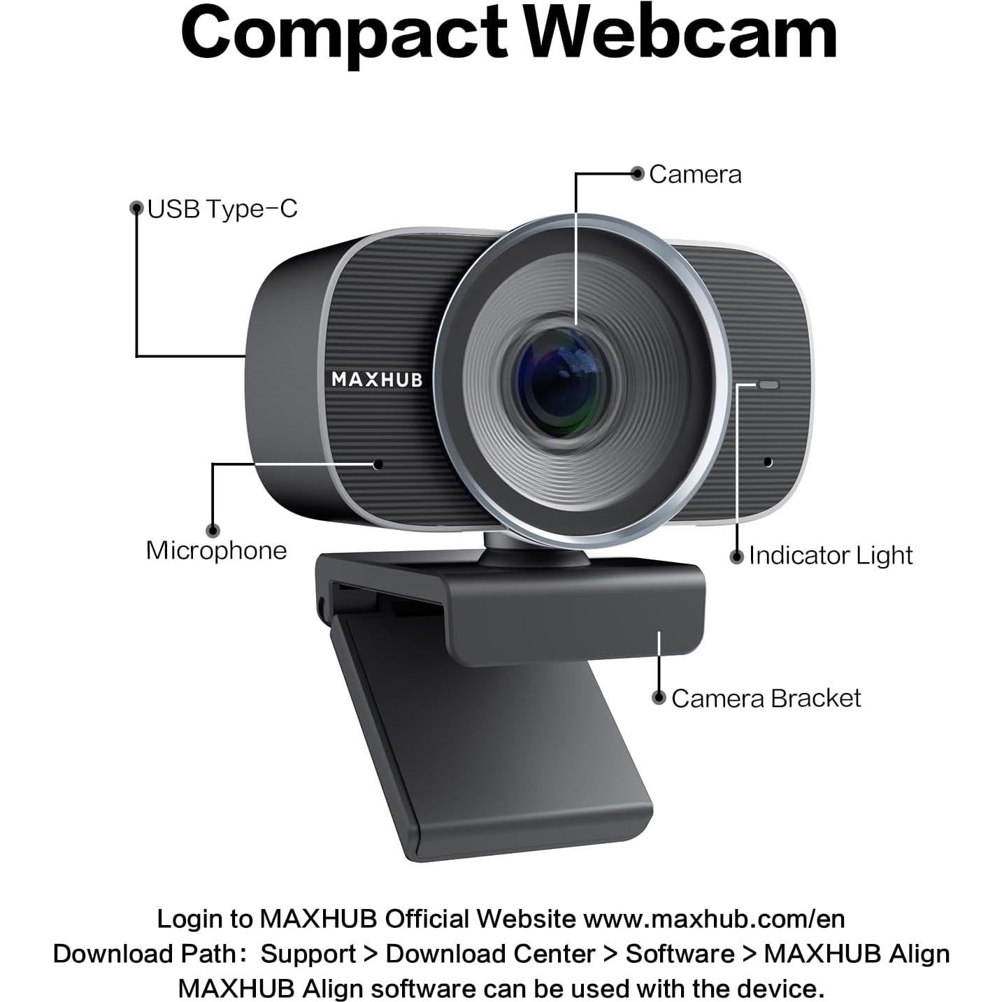 Cámara Web 4K MAXHUB UC W31 USB con Enfoque Automático