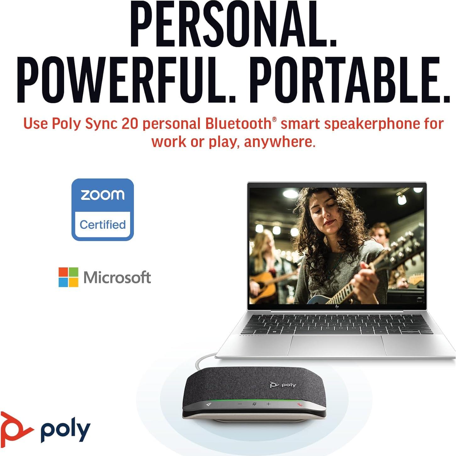 Altavoz Bluetooth Poly Sync 20 USB-C - 20h Batería - IP64