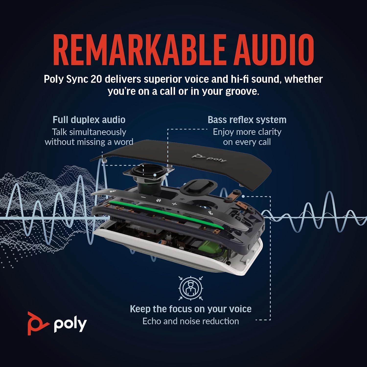Altavoz Bluetooth Poly Sync 20 USB-C - 20h Batería - IP64