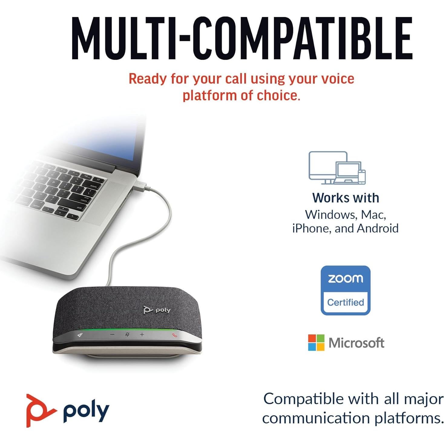 Altavoz Bluetooth Poly Sync 20 USB-C - 20h Batería - IP64