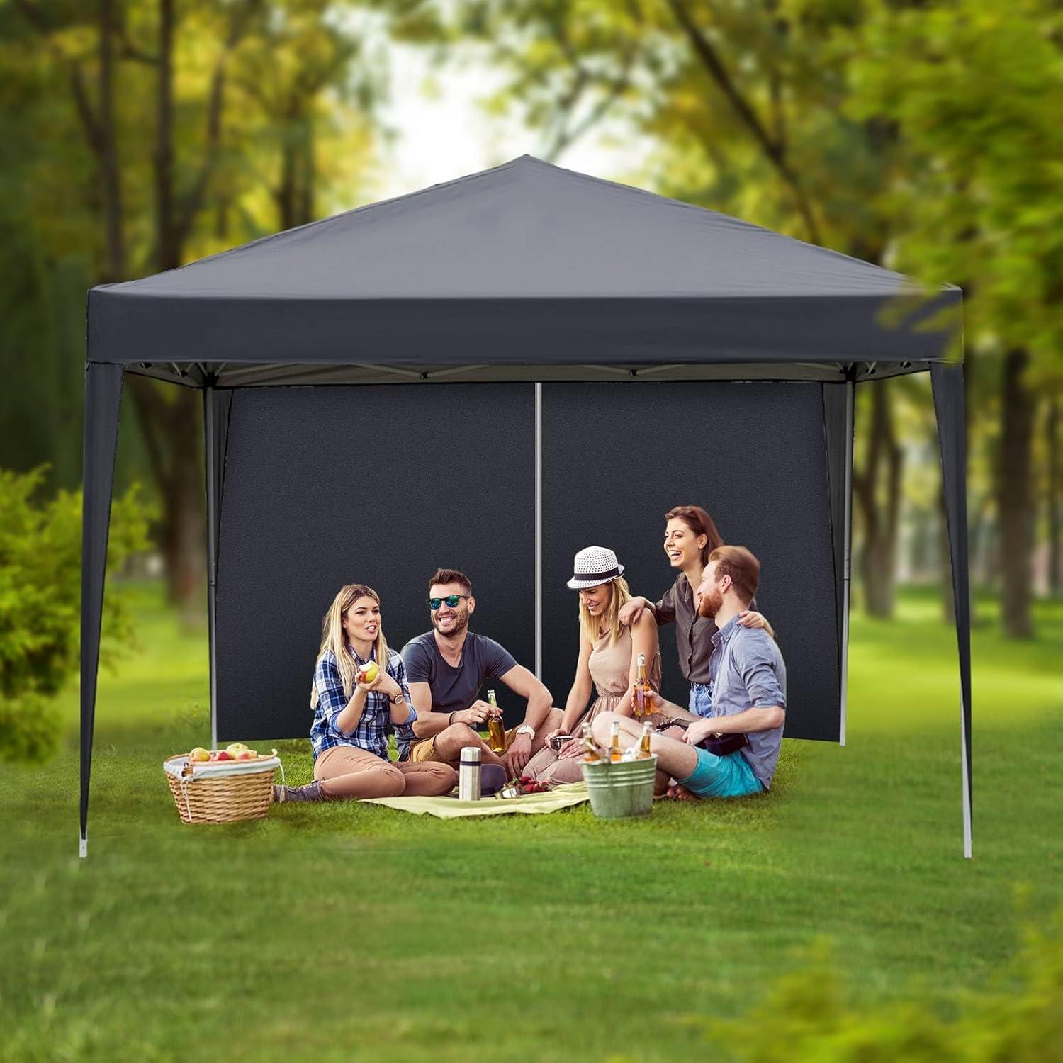 Carpa Plegable MIIEELO 3x3m Impermeable con Ventanas y Puertas