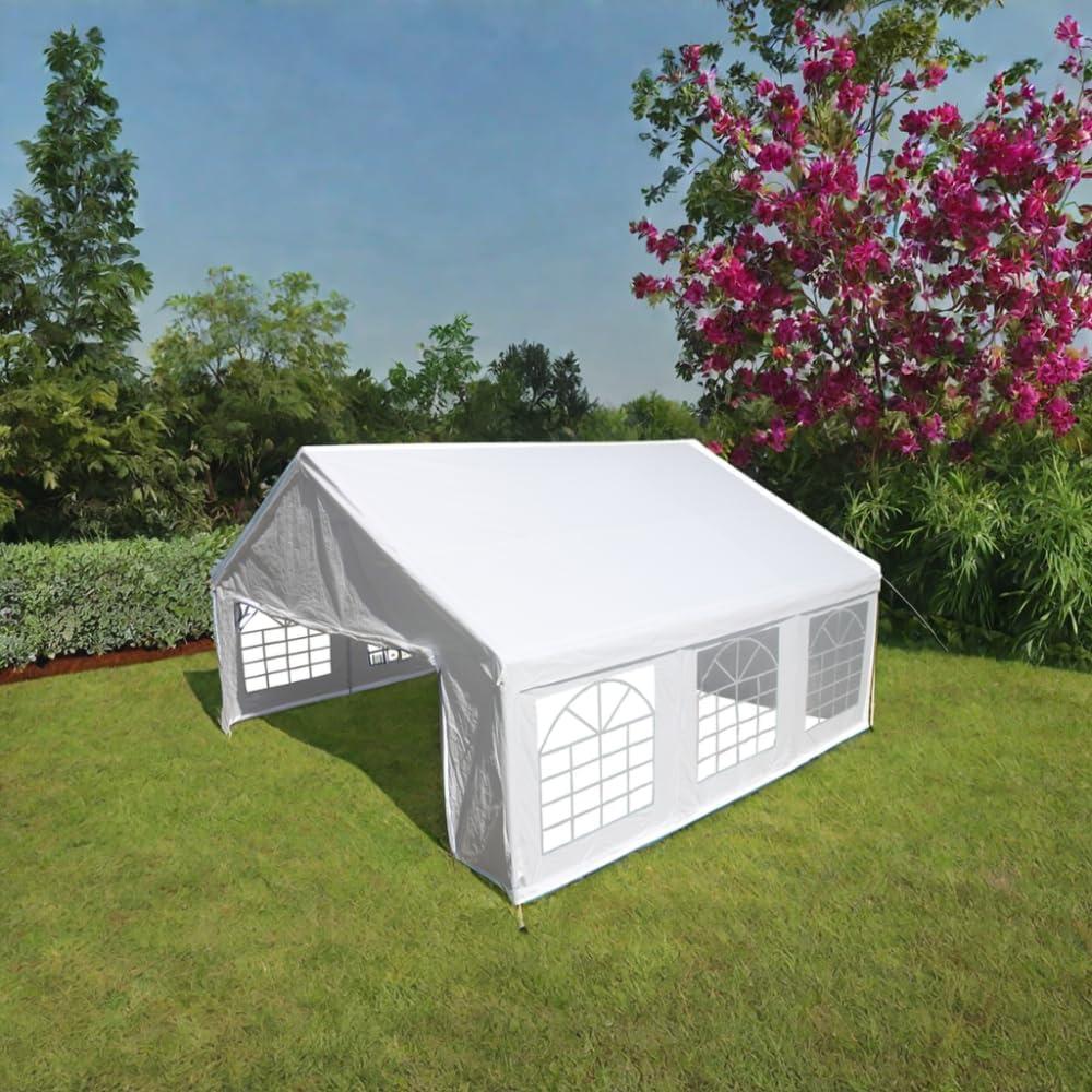 20'x20' Party Tent, Wedding Tents, Event Tents for Parties Heavy Duty, Carpas para Fiestas with Removable Sidewalls and Roll-up Doors, 20x20 Large Canopy Tent with Carry Bag, Waterproof, White