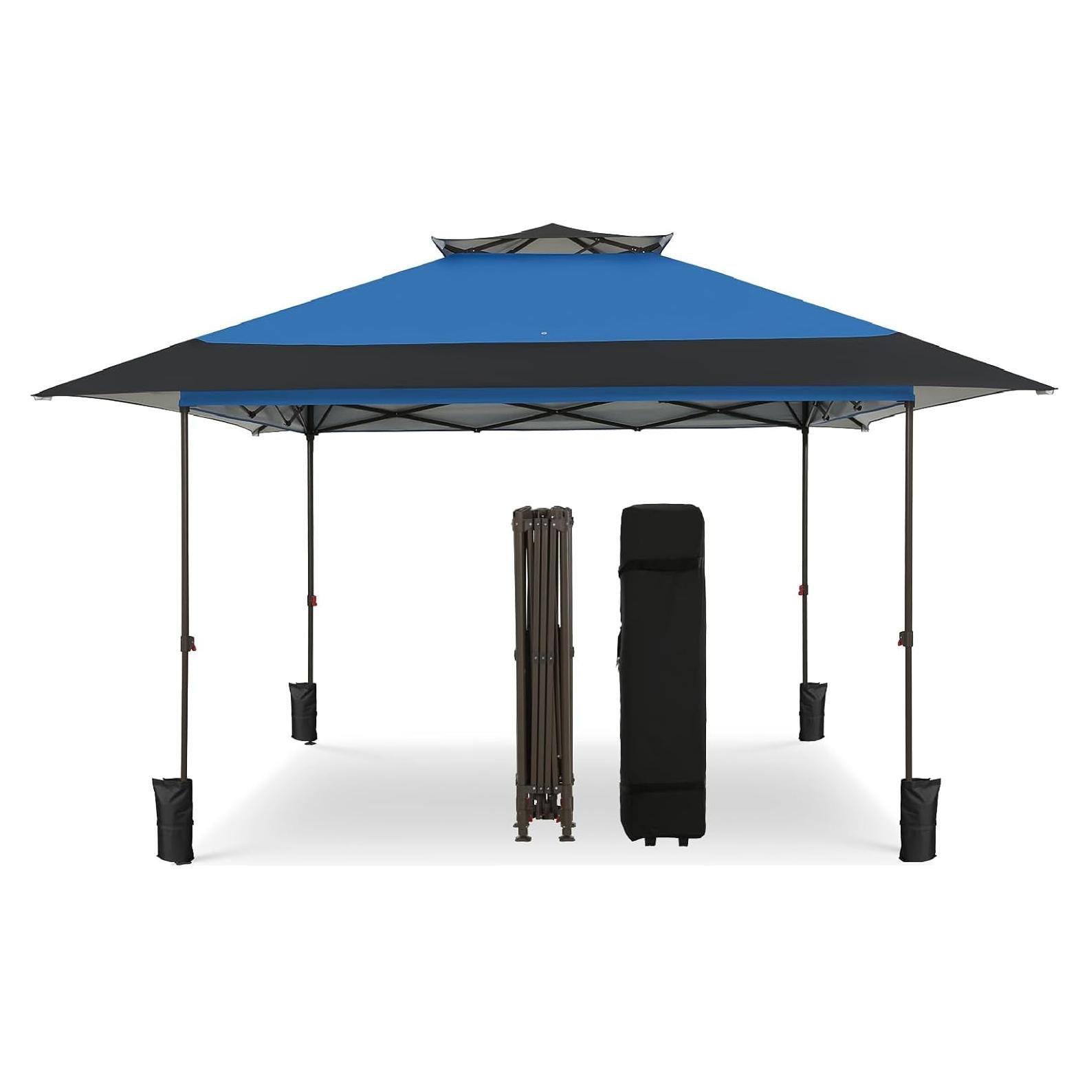 Tienda Pop-Up 3.96x3.96m GREEN PARTY Azul, Impermeable y UV