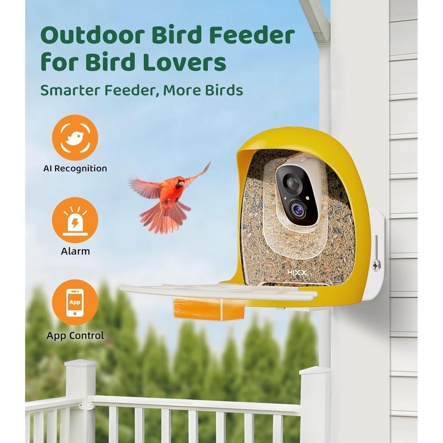 Alimentador de Aves HIXX HiCIRCLE Solar con Cámara HD