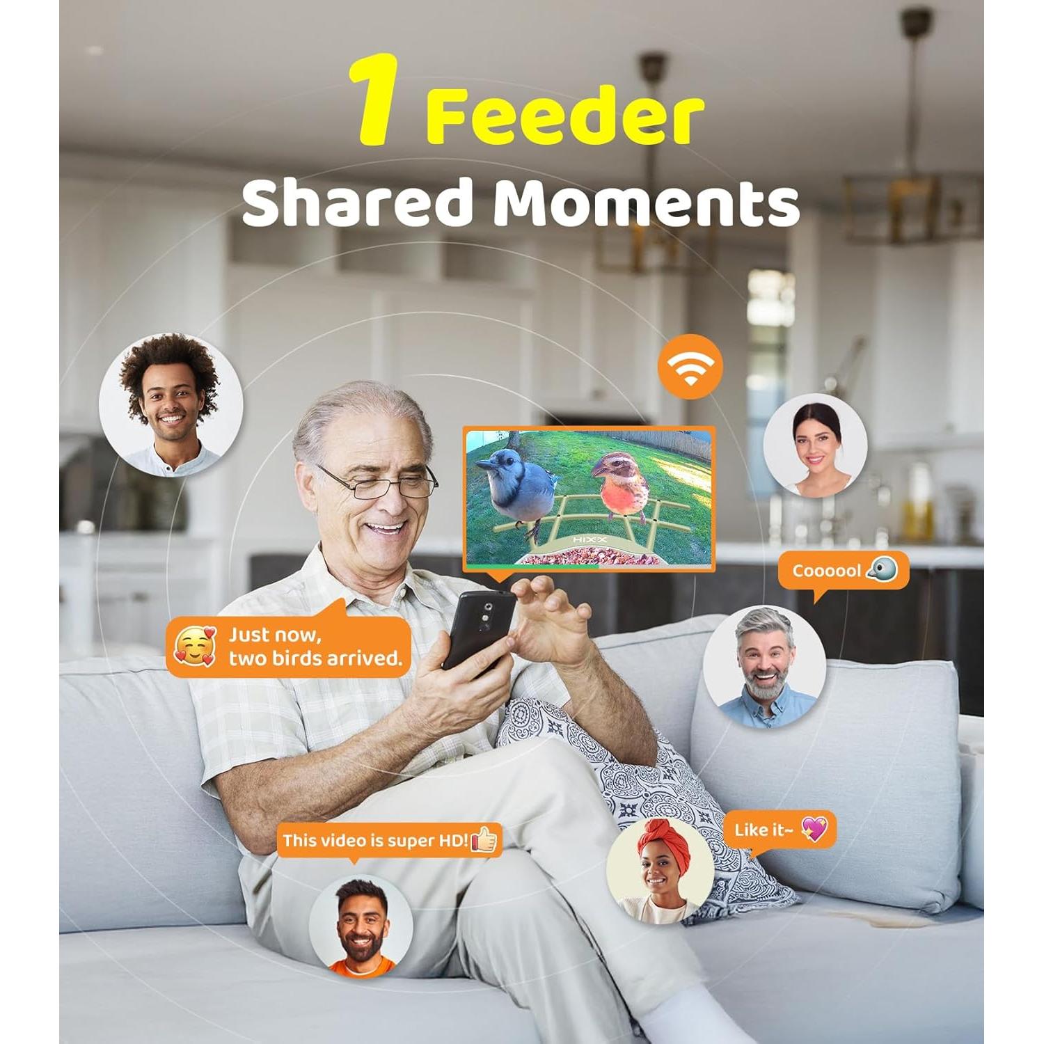 Alimentador de Aves HIXX HiCIRCLE Solar con Cámara HD