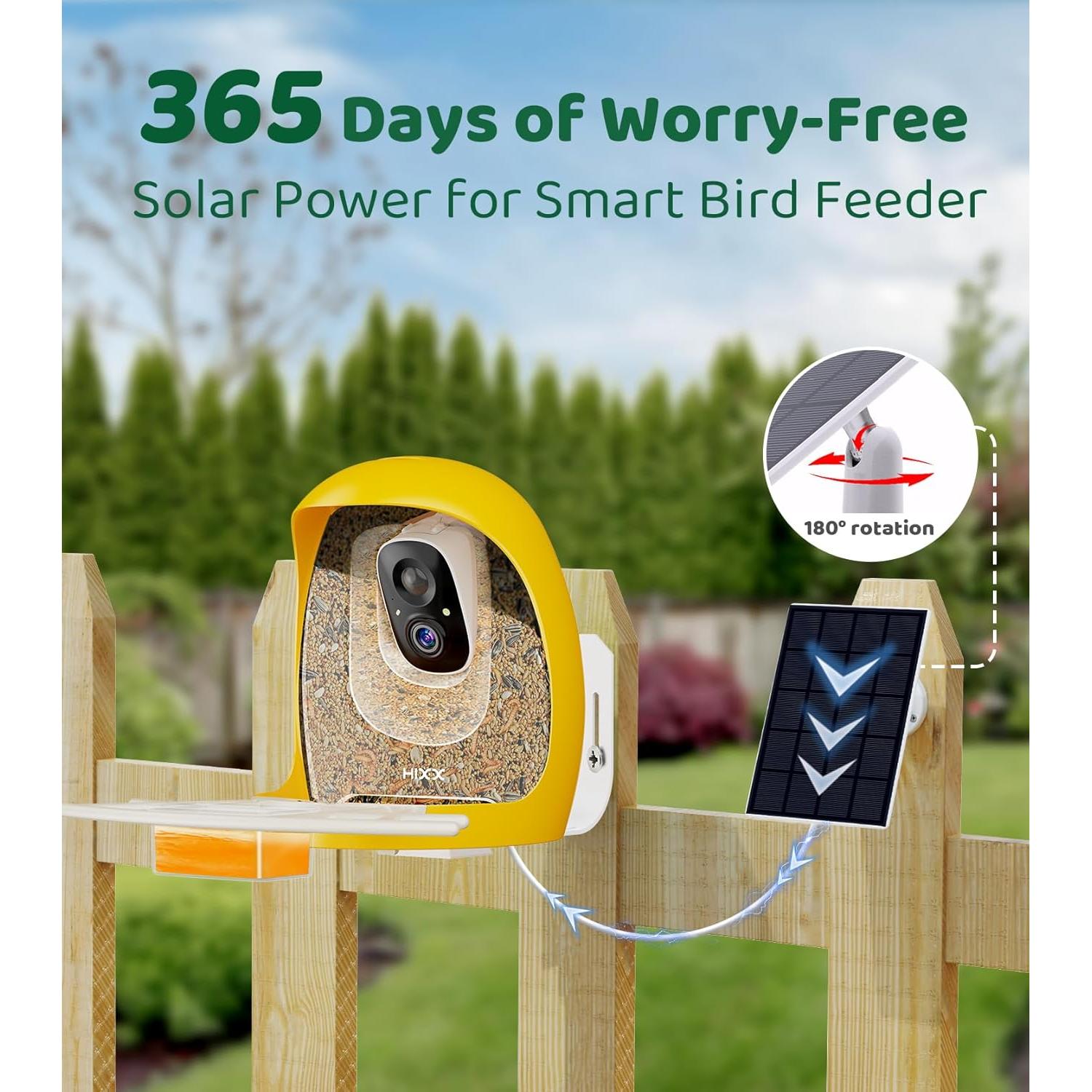 Alimentador de Aves HIXX HiCIRCLE Solar con Cámara HD