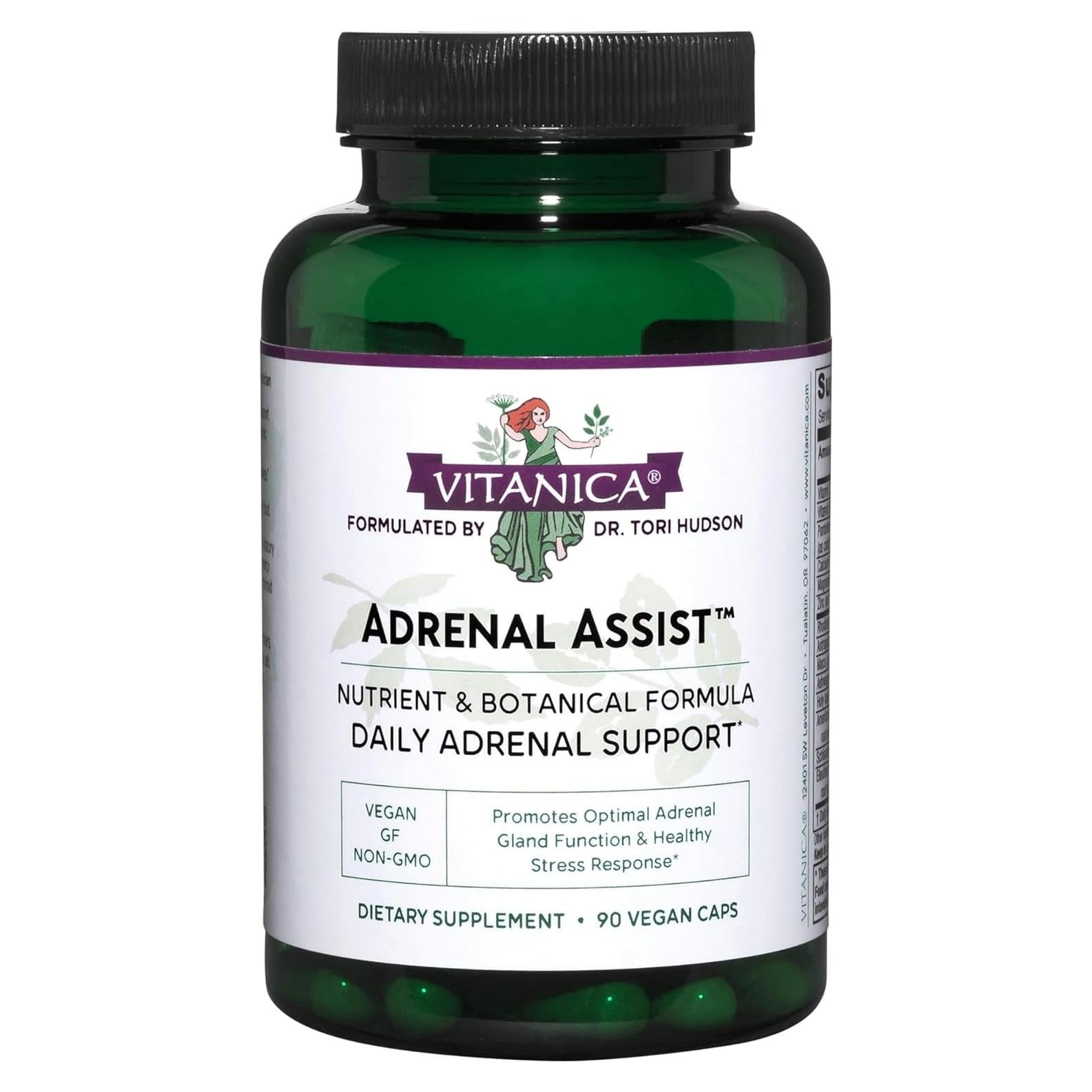 Vitanica Asistente Adrenal Vegano 90 Cápsulas Soporte Estrés