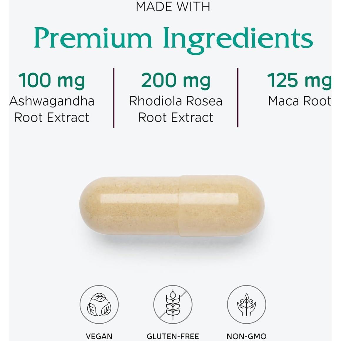 Vitanica Asistente Adrenal Vegano 90 Cápsulas Soporte Estrés