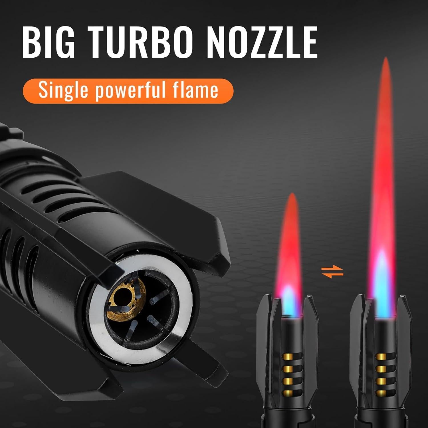 Encendedor de Antorcha Butano Honitra V1 Negro Ajustable