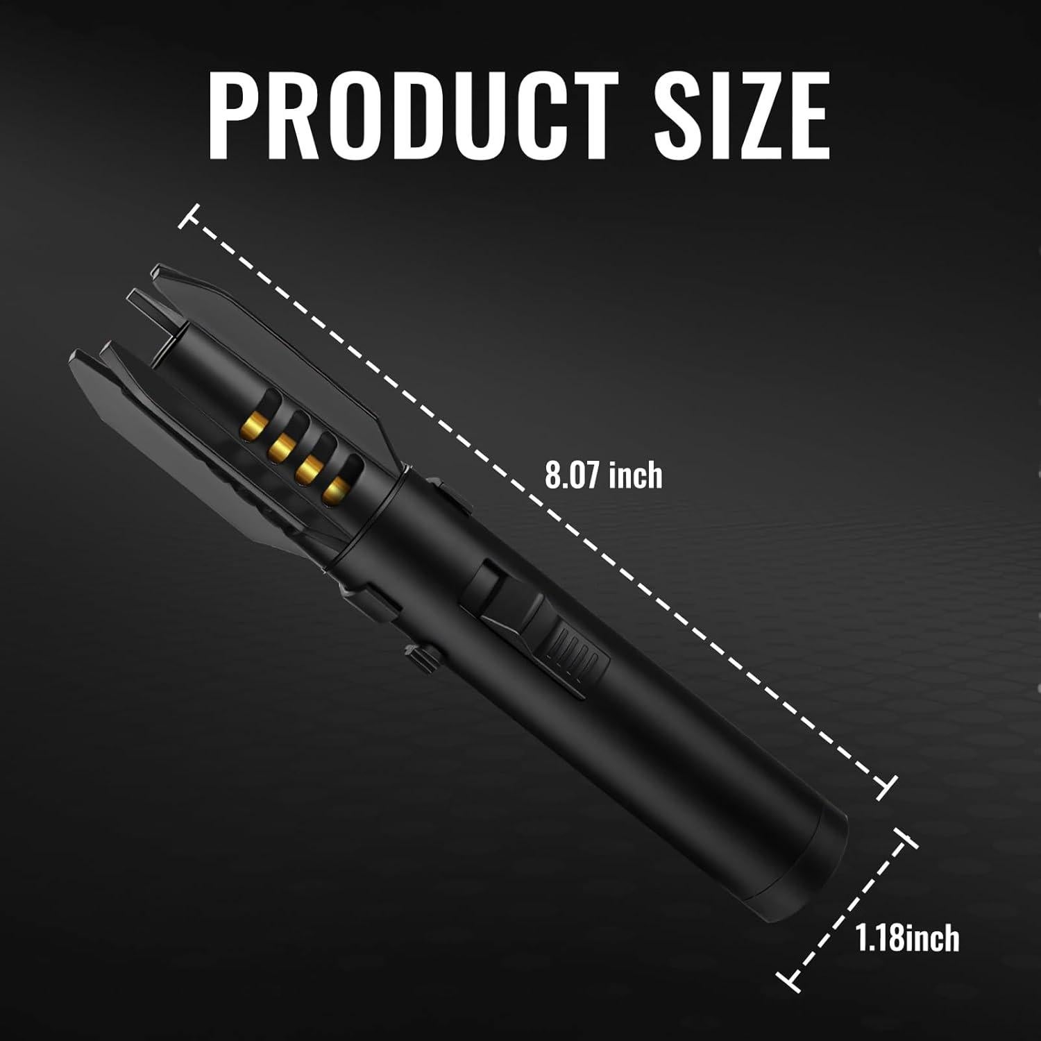 Encendedor de Antorcha Butano Honitra V1 Negro Ajustable