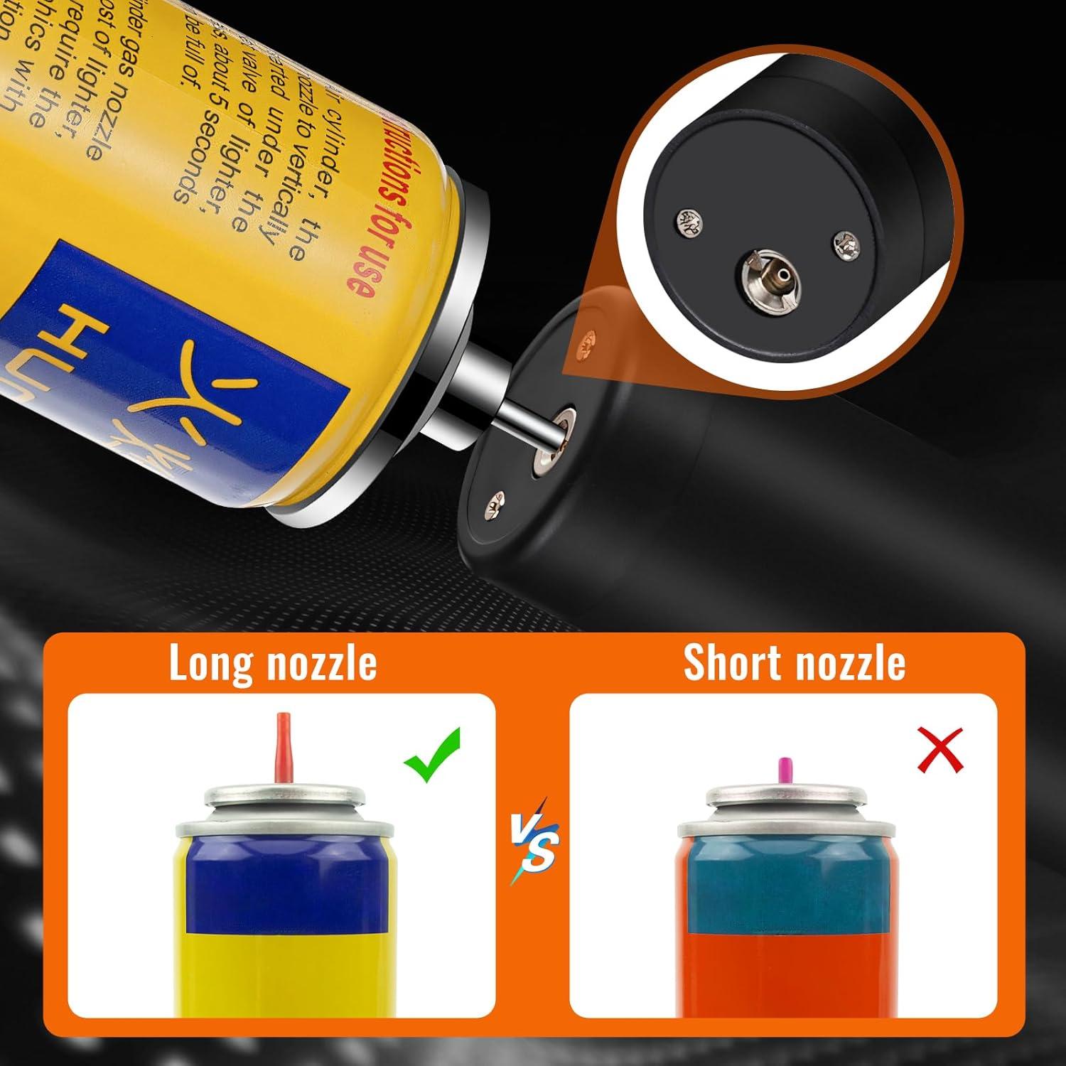 Encendedor de Antorcha Butano Honitra V1 Negro Ajustable