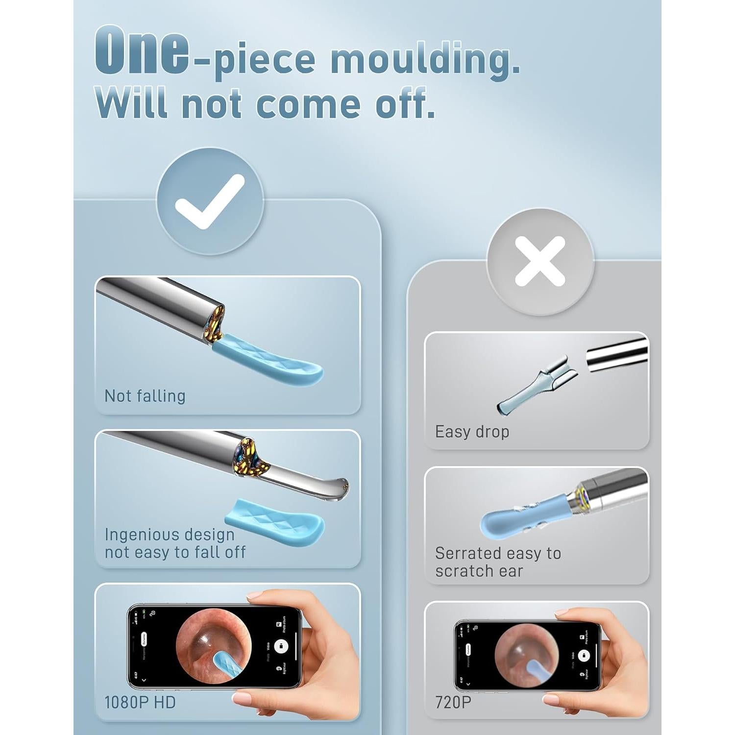 Herramienta de Eliminación de Cerumen Loyker con Cámara 1080P