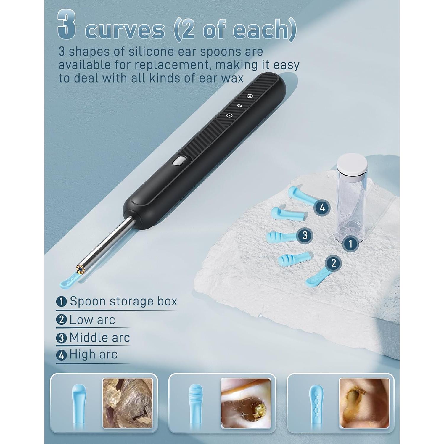 Herramienta de Eliminación de Cerumen Loyker con Cámara 1080P