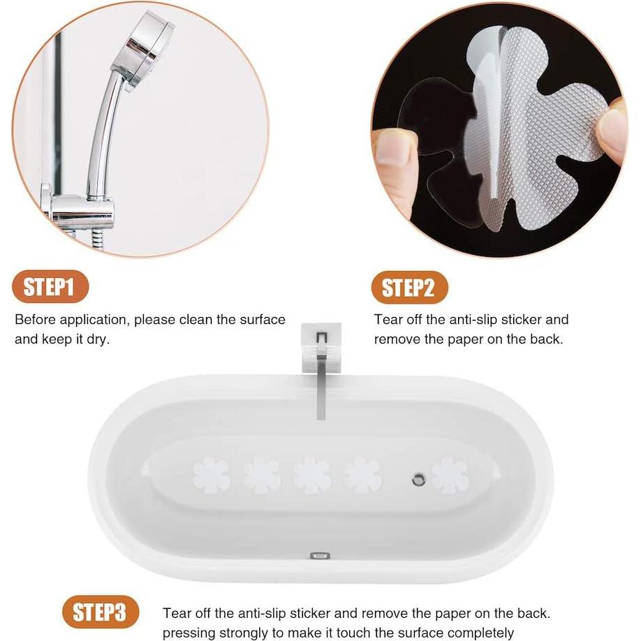 Pegatinas Antideslizantes Secopad para Bañera - 12 Piezas