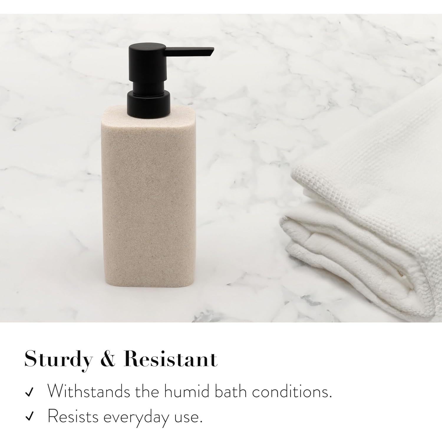 Juego de Accesorios de Baño Beige ZCCZ 4 Piezas Poliresina