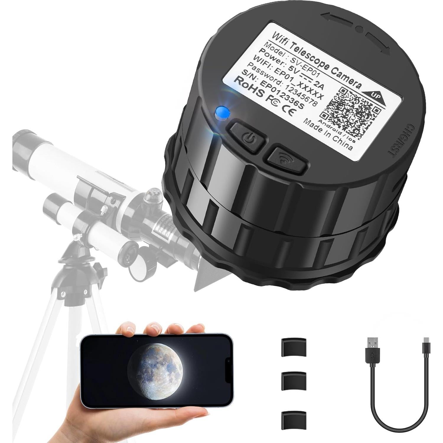 Cámara de Ocular WiFi dgtenk EP907 4MP para Telescopios