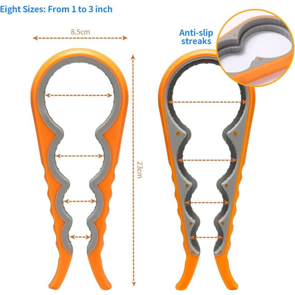 Abre Frascos Ergonomico Otstar Naranja Antideslizante 22.5cm