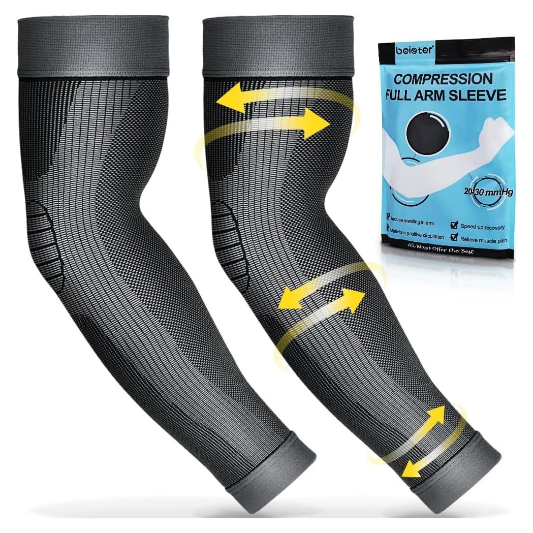 Mangas de Compresión Beister para Brazos y Codos - Negro