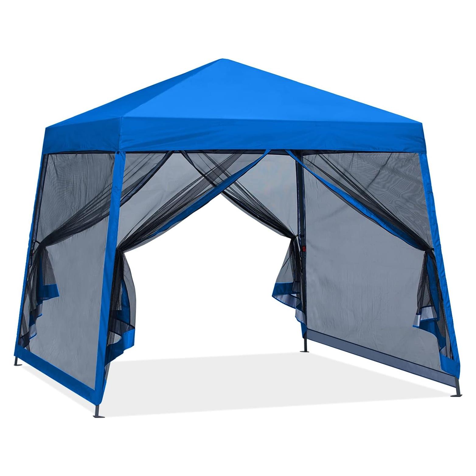 Carpa Plegable ABCCANOPY 2.44x2.44m Azul Real con Malla