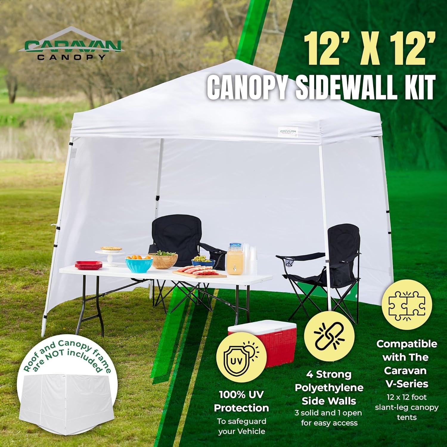 Paredes Laterales Carpa Caravan V-Series 3.66 x 3.66 m Blancas